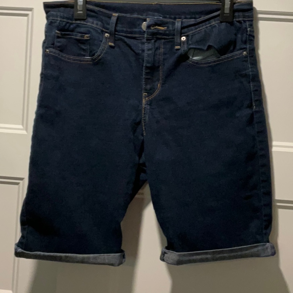 Levi's Indigo Denim Shorts with Tan Label